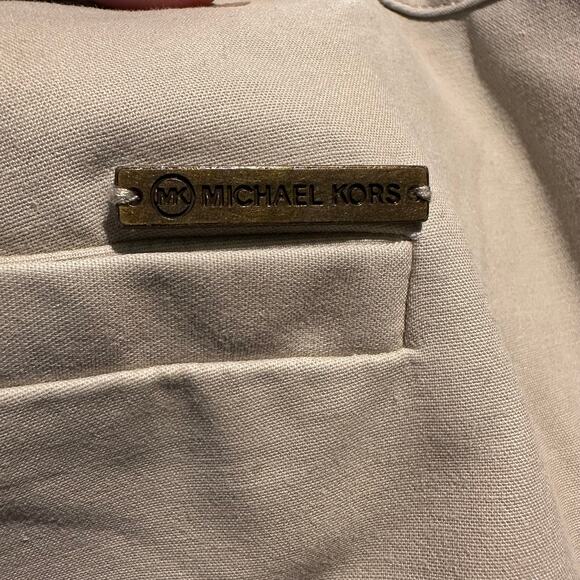 Michael Kors Size 12 Khaki Capris Capsule Wardrobe Beach Cruise Vacation - Picture 3 of 10